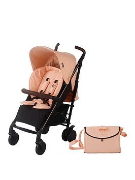 My Babiie Mb52 Billie Faiers Quilted Blush Melange Lightweight Stroller (With Newborn Insert, Changing Bag, And Leatherette)