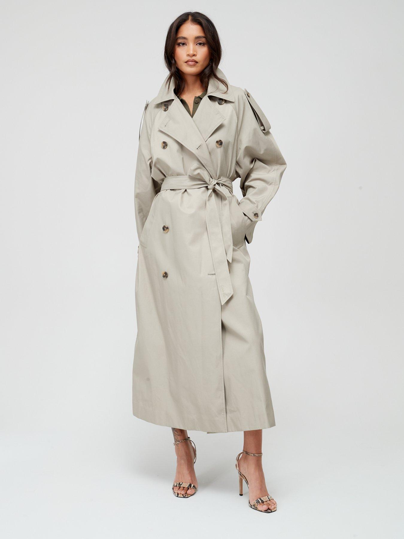 Calvin Klein Oversized Trench Coat Beige very