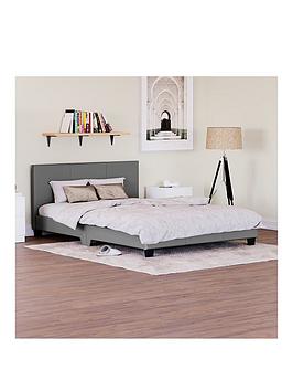 Product photograph of Vida Designs Hurley Faux Leather Bed Frame from very.co.uk