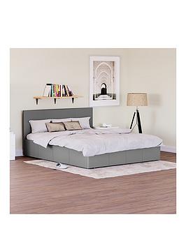 Product photograph of Vida Designs Hurley Ottoman Faux Leather Bed Frame from very.co.uk