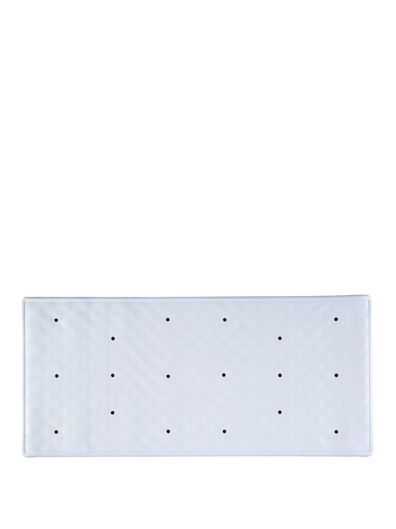 Product photograph of Aqualona White Non-slip Safety Bath Mat from very.co.uk