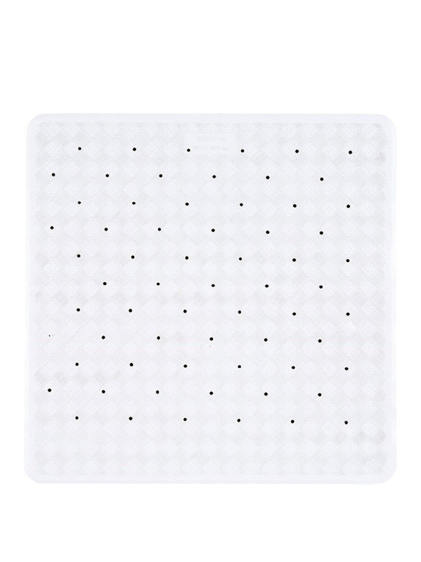 Product photograph of Aqualona White Non-slip Shower Safety Mat from very.co.uk