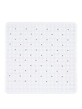 Product photograph of Aqualona White Non-slip Shower Safety Mat from very.co.uk