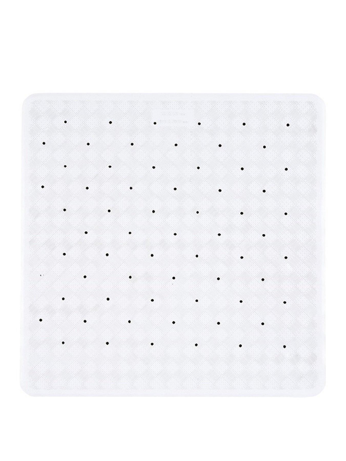 AQUALONA White Non-Slip Shower Safety Mat