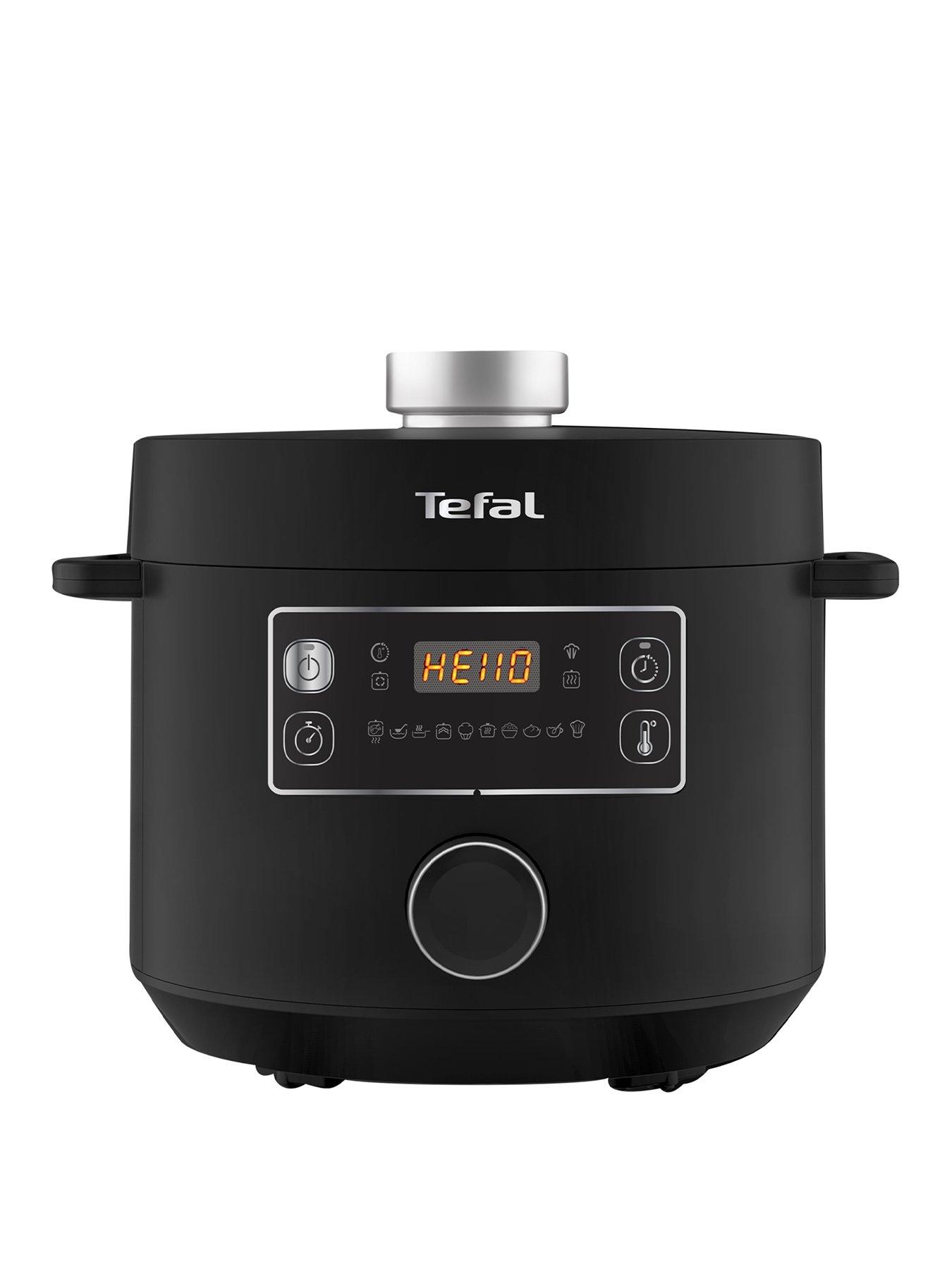 Product photograph of Tefal Turbo Cuisine 4 8l 10in1 Electric Pressure Cooker Cy754840 from very.co.uk