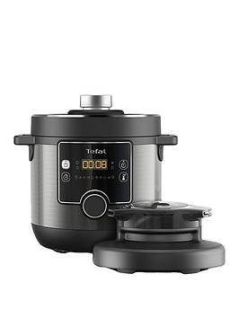 Product photograph of Tefal Turbo Cuisine 7 6l 15in1 Electric Pressure Cooker Amp Air Fryer Cy778840 from very.co.uk