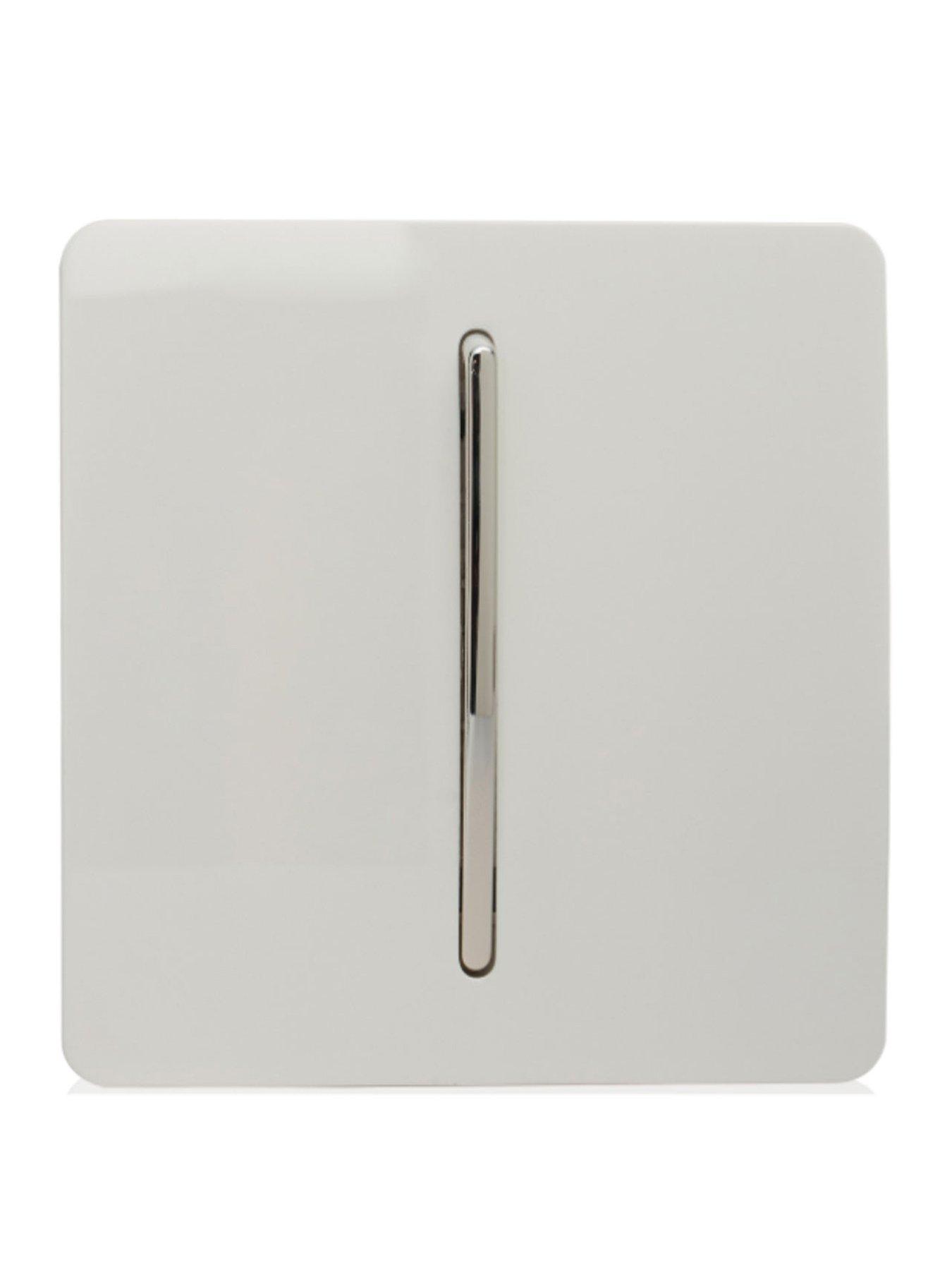 Product photograph of Trendiswitch 1g 3w Intermediate Lightswitch White from very.co.uk
