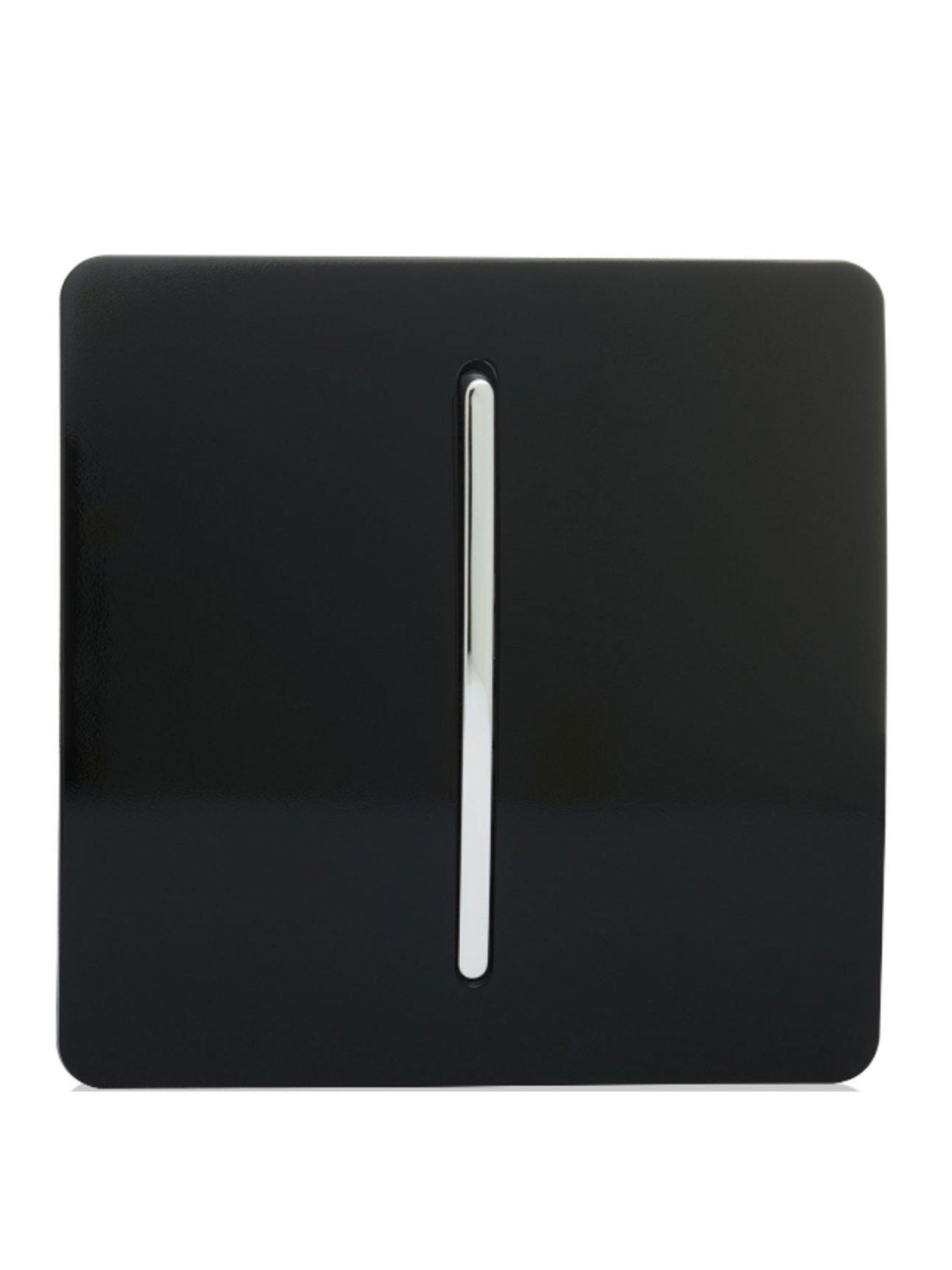 Product photograph of Trendiswitch 1g 3w Intermediate Lightswitch Black from very.co.uk