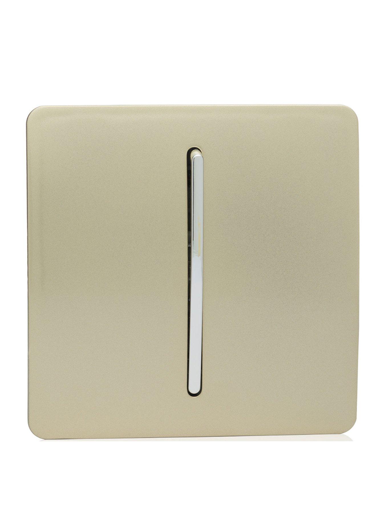 Product photograph of Trendiswitch 1g 3w Intermediate Lightswitch Gold from very.co.uk