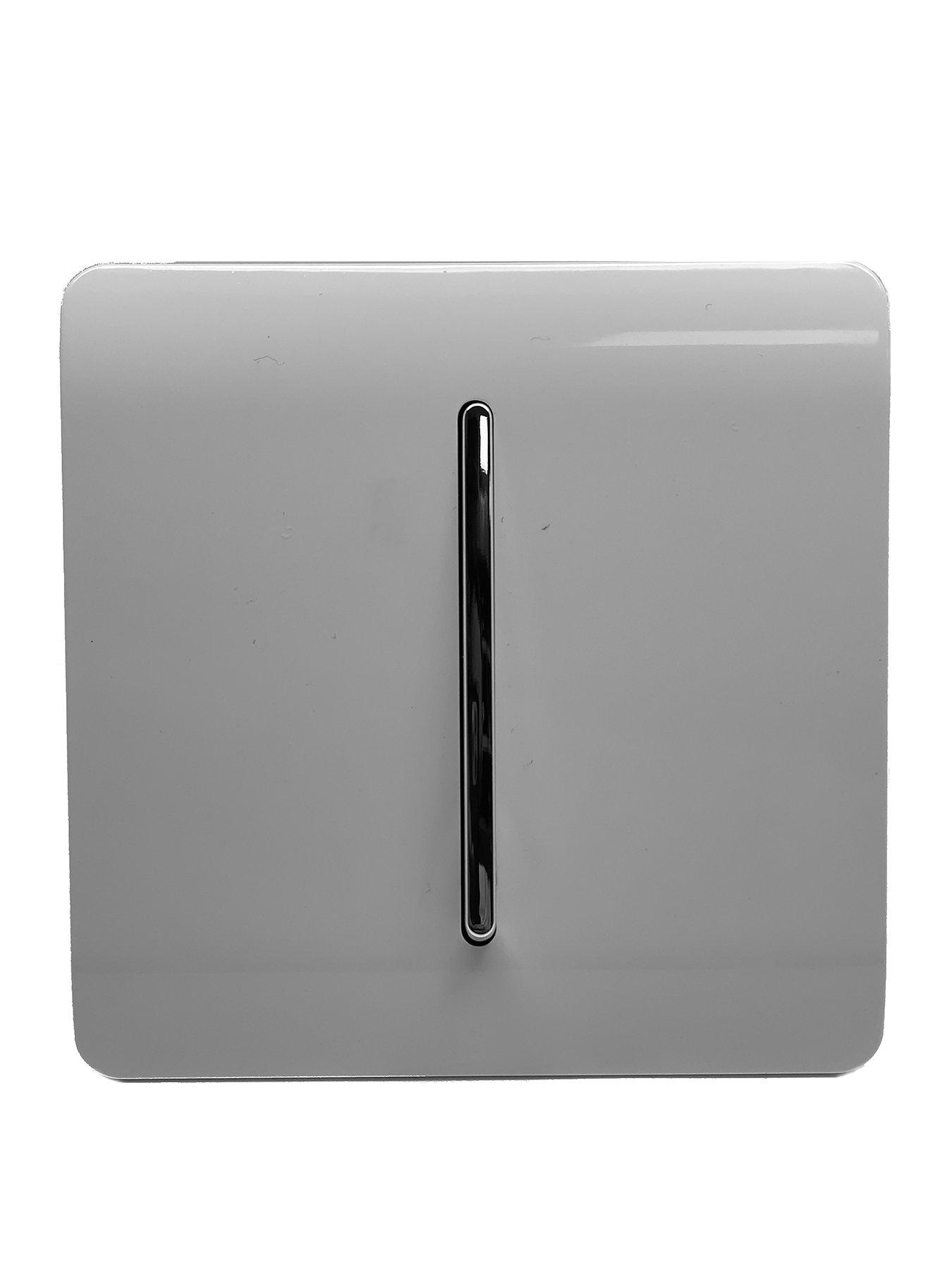Product photograph of Trendiswitch 1g 3w Intermediate Lightswitch Light Grey from very.co.uk