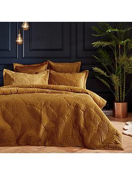 Product photograph of Paoletti Palmeria Duvet Set Gold - Sb from very.co.uk