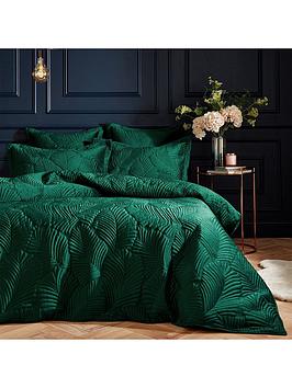Product photograph of Paoletti Palmeria Duvet Set Emerald Green - Sb from very.co.uk