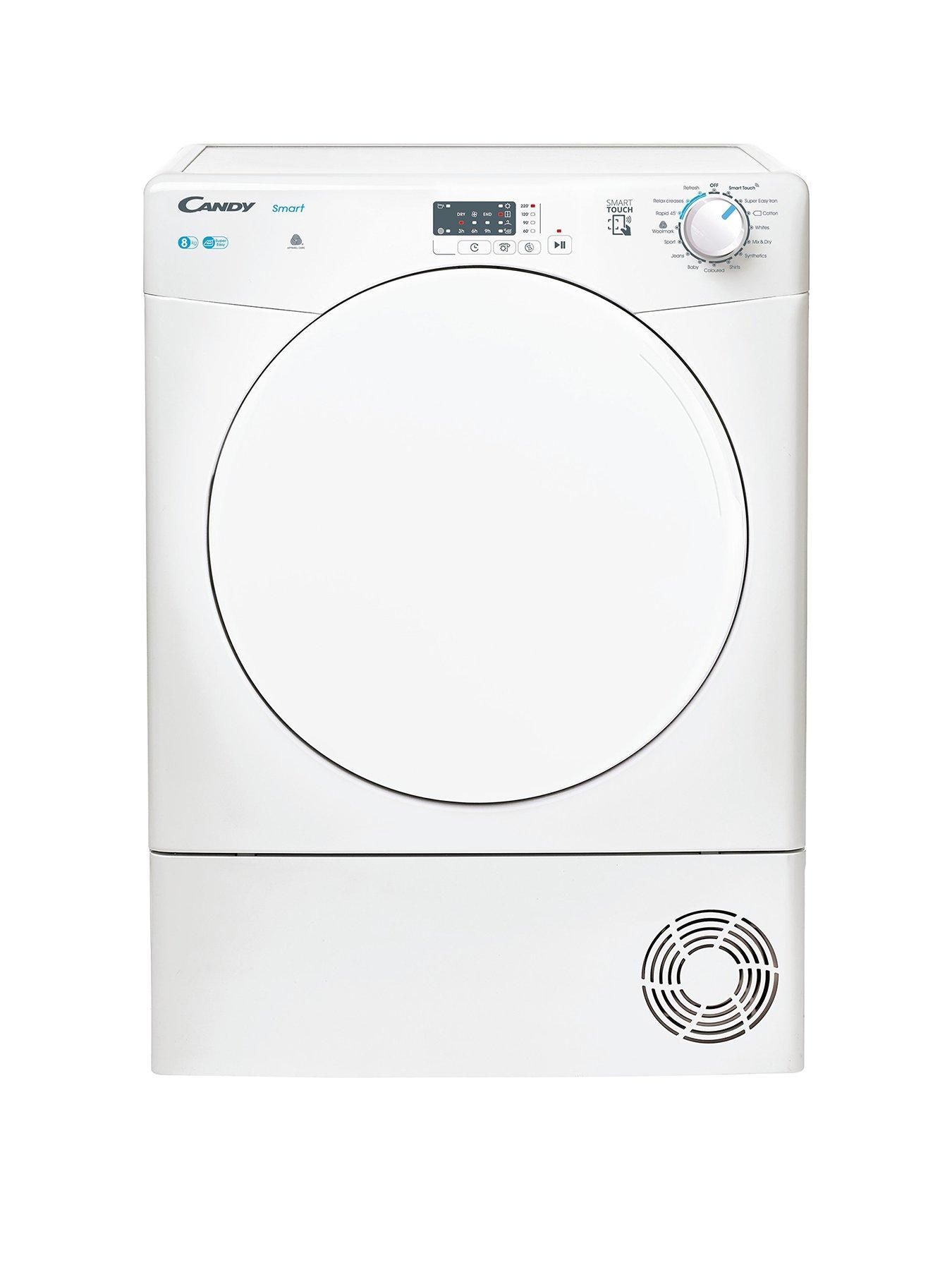 Image 1 of 5 of Candy Smart CSEC8LF 8kg Load Freestanding Condenser Tumble Dyer, Sensor Dry, Smart enabled, 14 Programmes - White