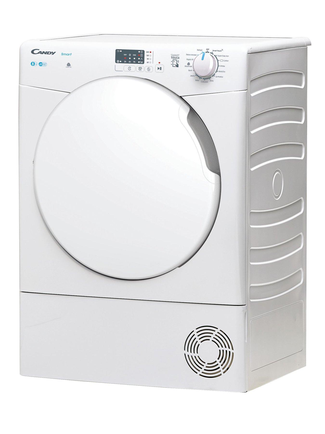 Image 2 of 5 of Candy Smart CSEC8LF 8kg Load Freestanding Condenser Tumble Dyer, Sensor Dry, Smart enabled, 14 Programmes - White