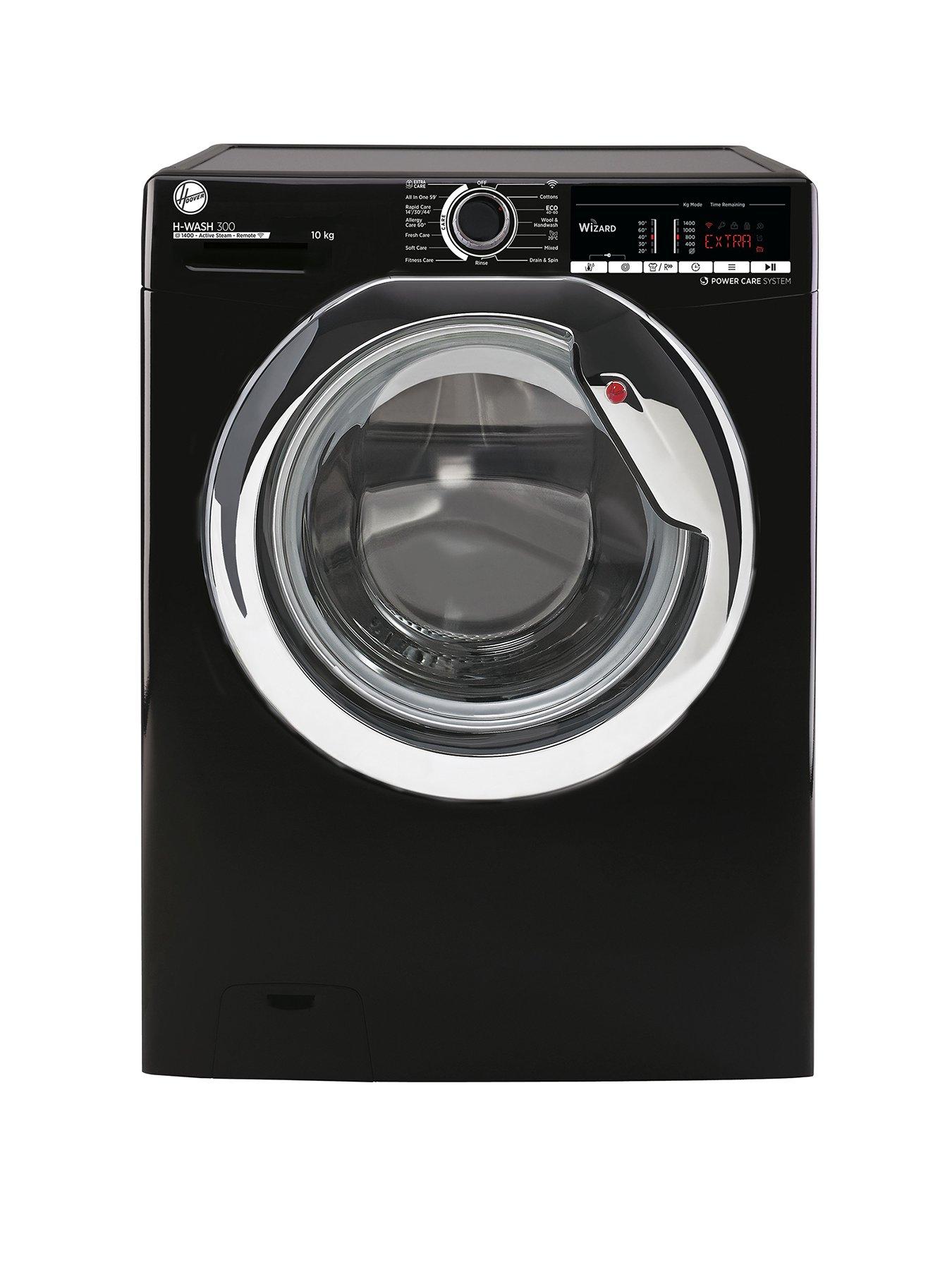 Product photograph of Hoover H Wash 300 Freestanding Washing Machine H3ws4105tacb 10kg Load 1400 Spin Black from very.co.uk