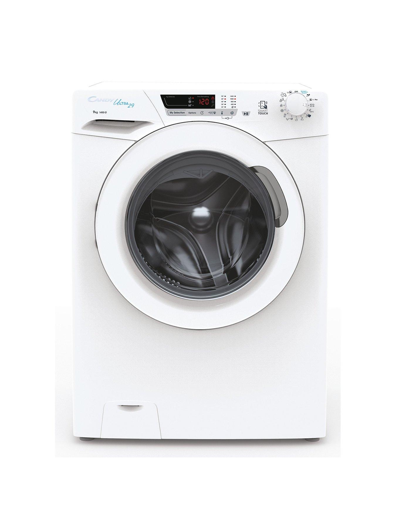 Image 1 of 7 of Candy Ultra HCU1492DE 9kg Load, 1400rpm Spin&nbsp;Freestanding Washing Machine,&nbsp;Android App Enabled, Eco Cycles, Water &amp;&nbsp;Energy auto sensing - White