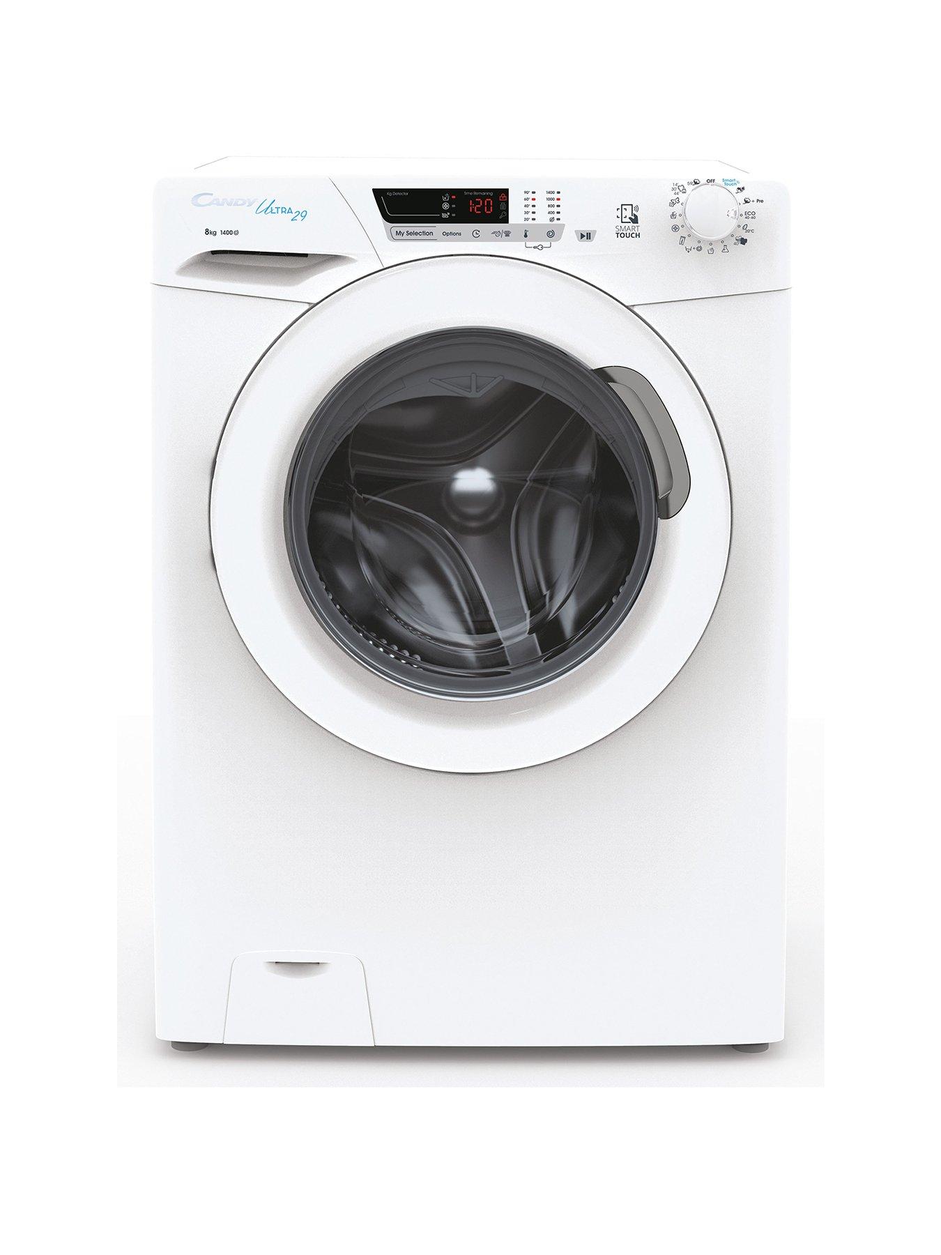 Product photograph of Candy Ultra Hcu1482de 8kg Load 1400rpm Spin Freestanding Washing Machine Android App Enabled Eco Cycles Water Amp Energy Auto Sensing - White from very.co.uk