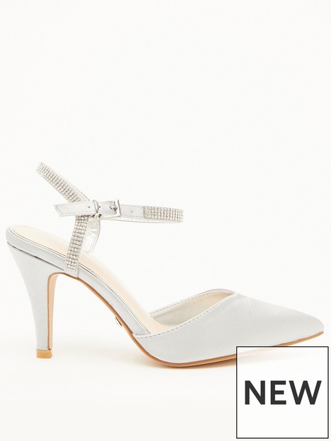 quiz-satin-diamante-strap-court-heels