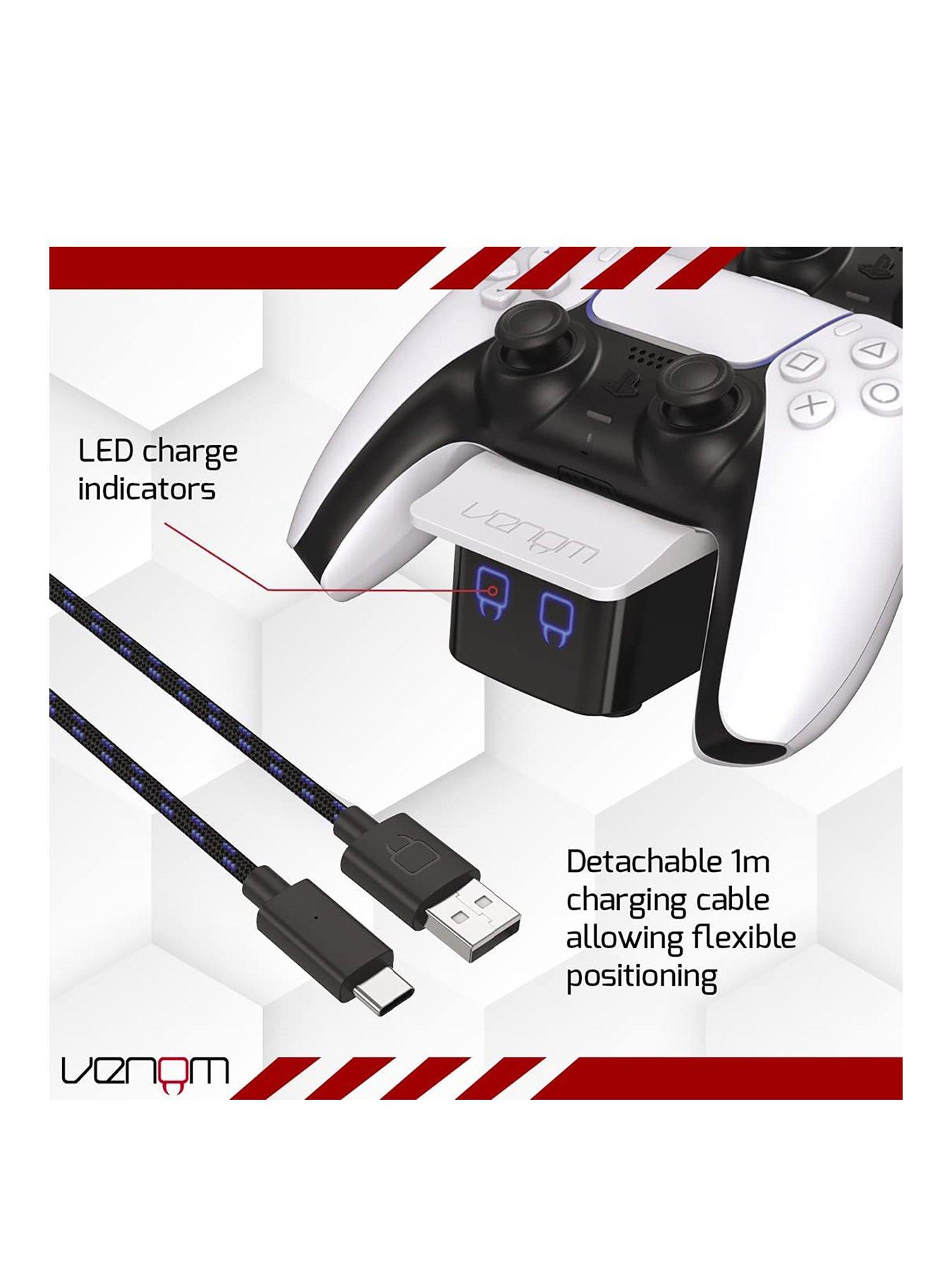 Image 3 of 6 of Venom White Ps5 Twin  Docking Station