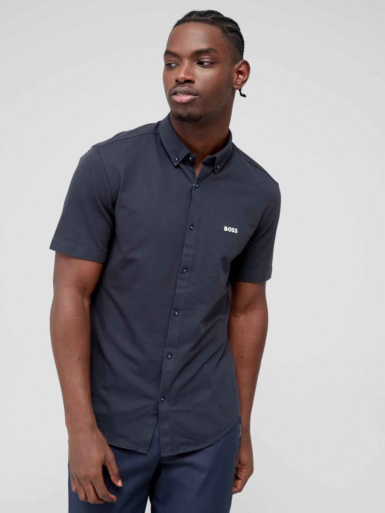 Hugo boss short on sale sleeve button down