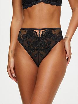 Ann Summers Knickers The Icon High Waisted Brazilian - Black