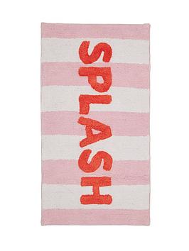 Product photograph of Joules Splash Bath Mat Pink from very.co.uk