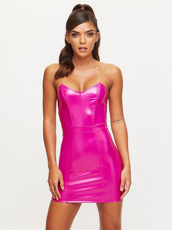 nightwear wet look PU Ann Summers Ann Summers Aria Dress Bright Pink Size Medium 12-14 