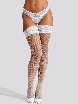 ann summers hosiery lace top fishnet hold up