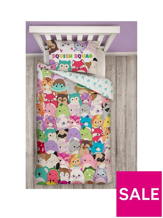 stillFront image of squishmallows-jazzy-single-panel-duvet-set-double-sided-multi