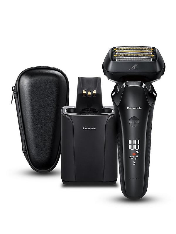 Image 1 of 4 of Panasonic ES-LS9A Wet &amp; Dry 6-Blade Electric Shaver for Men - Precise Clean Shaving with Cleaning &amp; Charging Stand