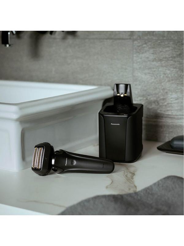 Image 4 of 4 of Panasonic ES-LS9A Wet &amp; Dry 6-Blade Electric Shaver for Men - Precise Clean Shaving with Cleaning &amp; Charging Stand