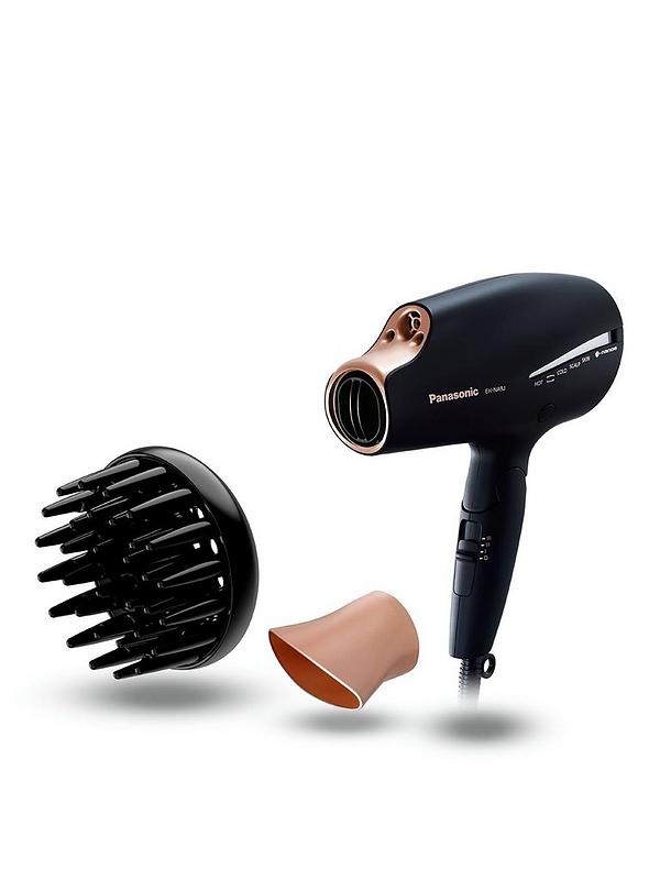 Image 1 of 5 of Panasonic EH-NA9J Advanced Folding Hair Dryer with Diffuser, Nanoe &amp; Double Mineral Technology - Reduces Damage and Split Ends