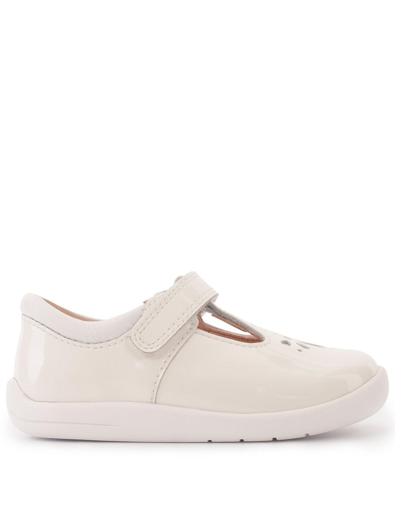 start-rite-girlsnbsppuzzlenbsppatent-leather-easy-riptape-t-barnbspfirst-occasion-shoes-white