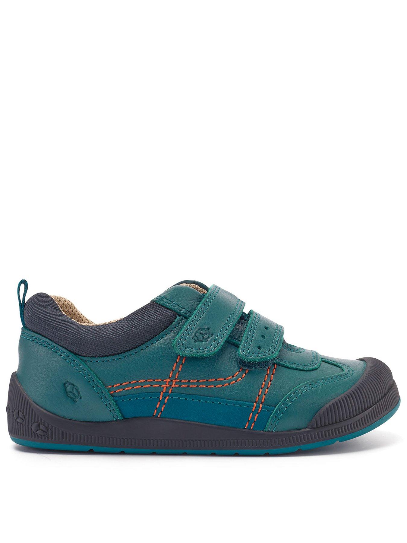 start-rite-boysnbspticklenbspleather-bug-themed-double-riptape-durable-trainers-teal