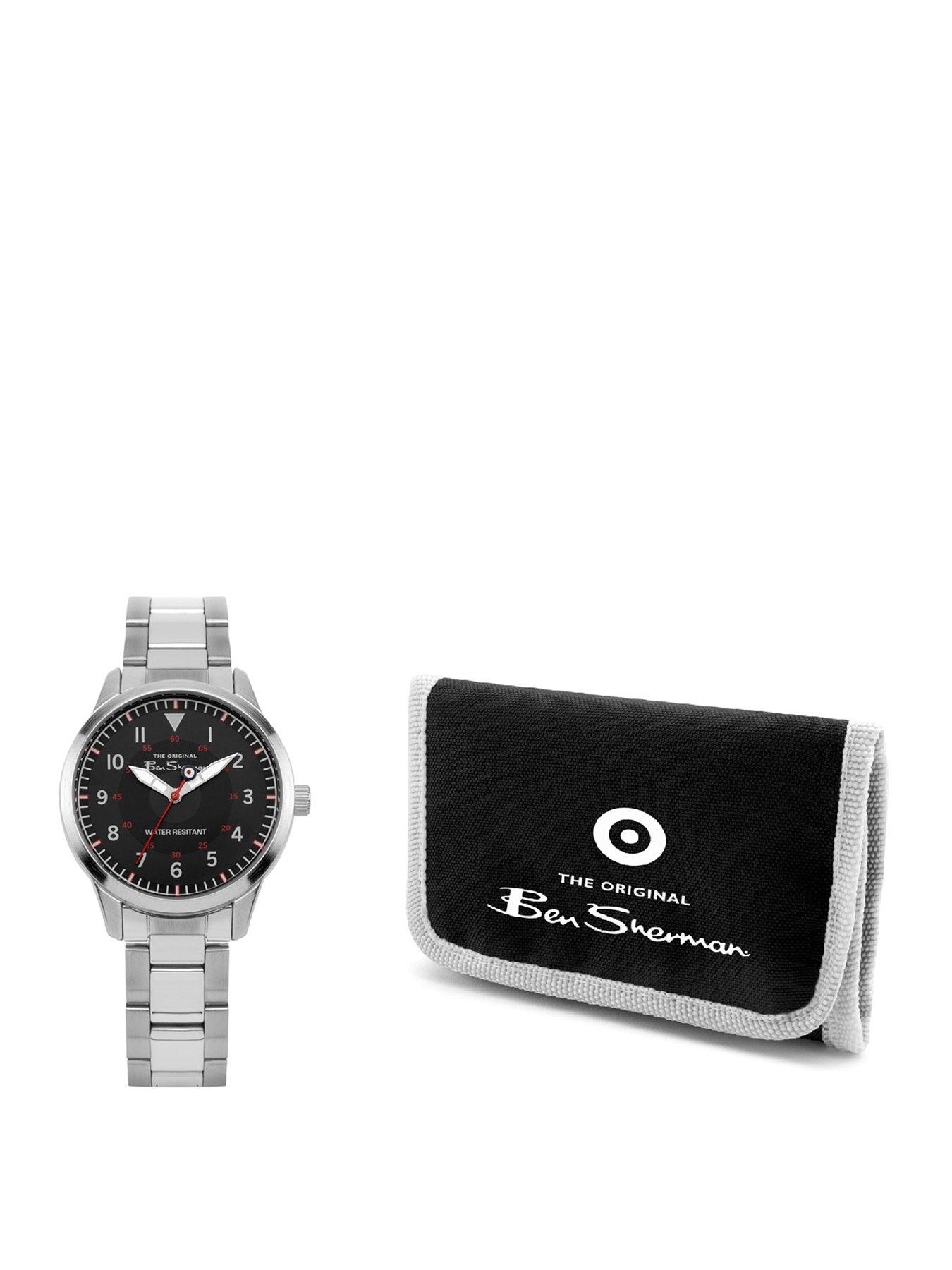 Ben Sherman Kids Gift Set Silver Bracelet Watch and Wallet Very