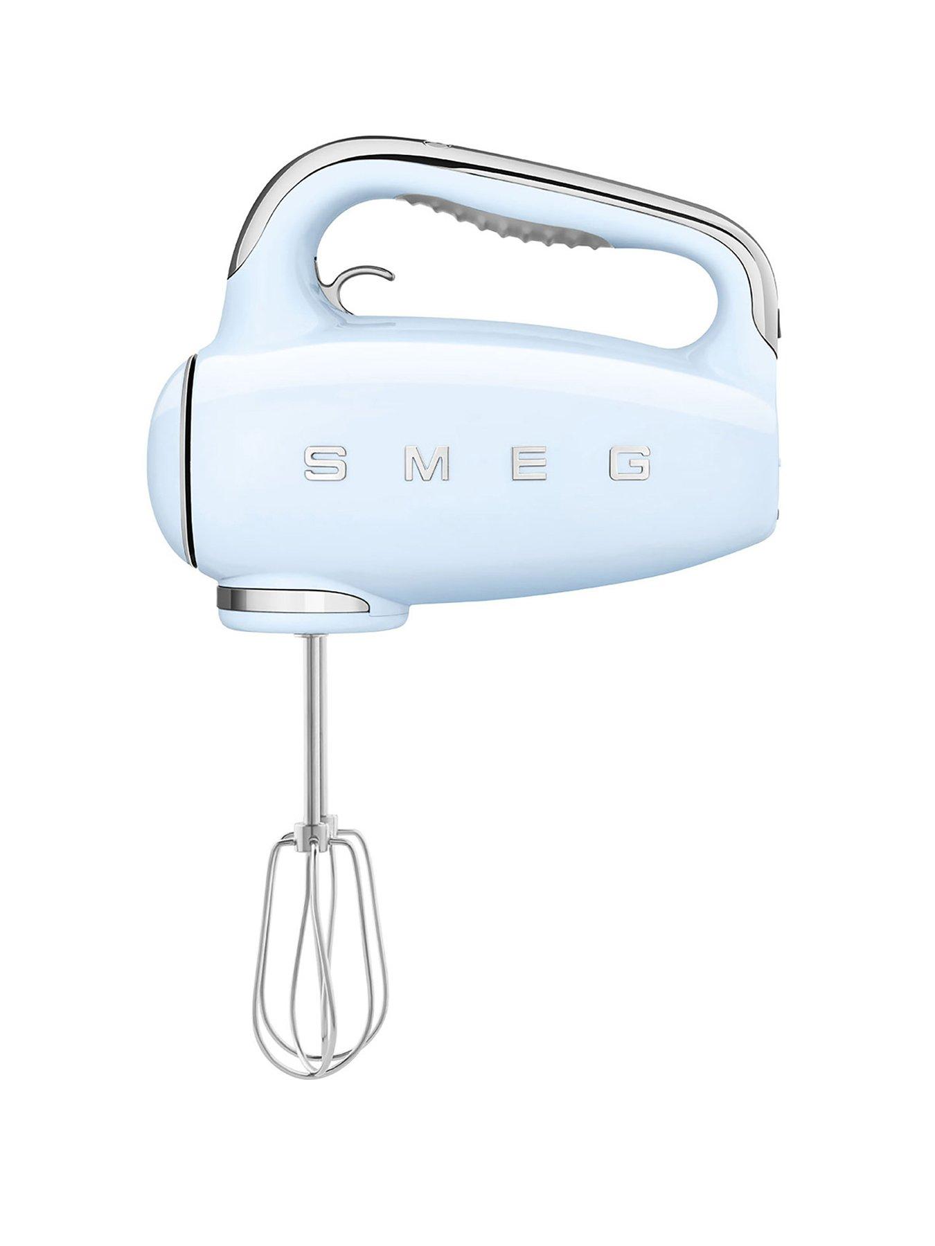 Product photograph of Smeg Hmf01 Retro Style Hand Mixer With Turbo Function 250w - Pastel Blue from very.co.uk