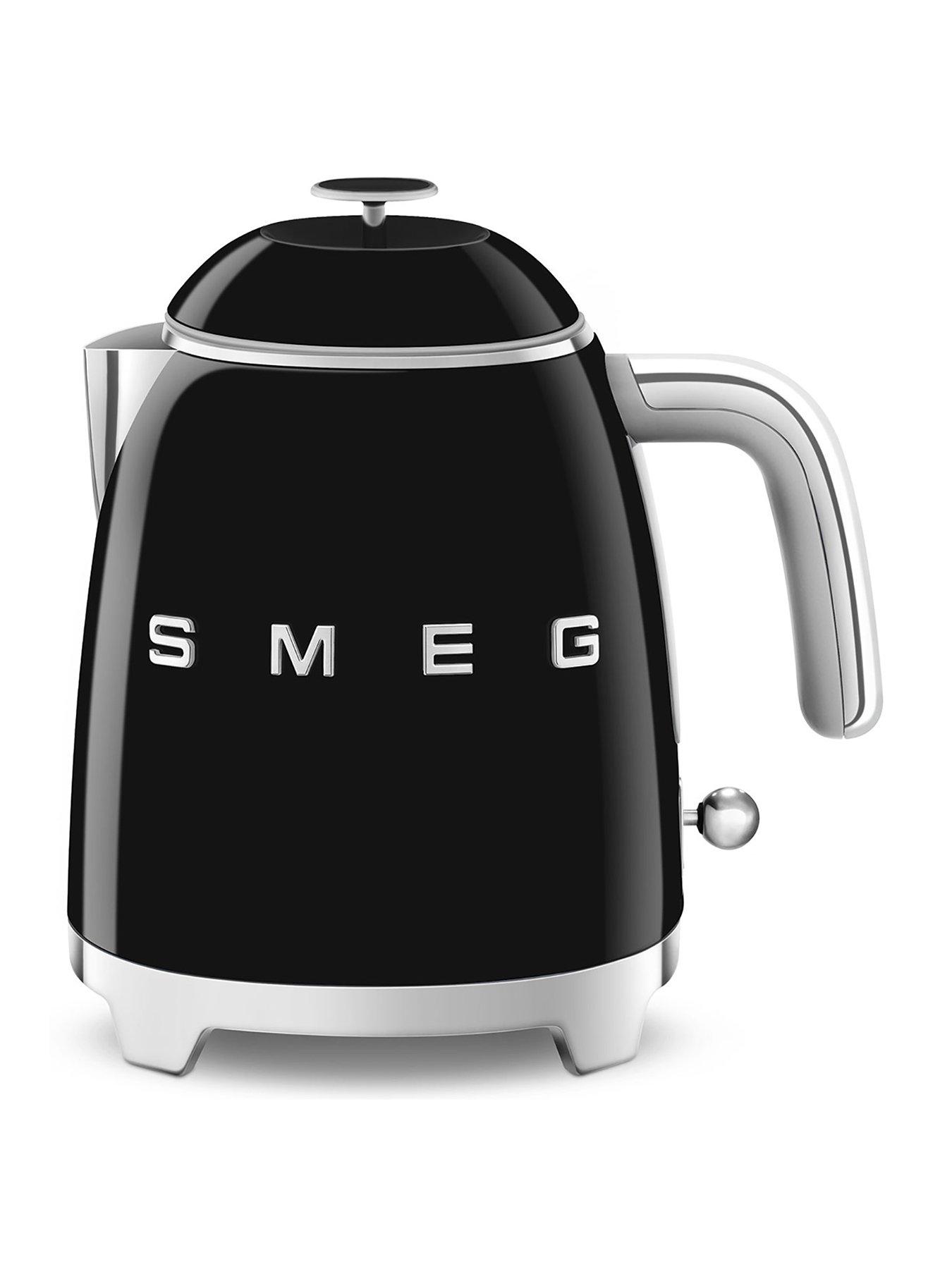 Product photograph of Smeg Klf05 Retro Style 0 8l Mini Kettle 1400w - Black from very.co.uk