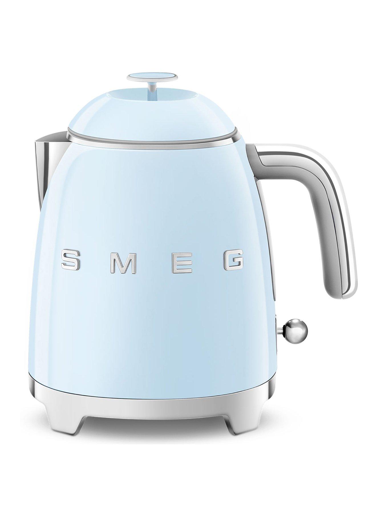 Image 1 of 6 of Smeg KLF05 Retro Style 0.8L Mini Kettle, 1400W - Pastel Blue