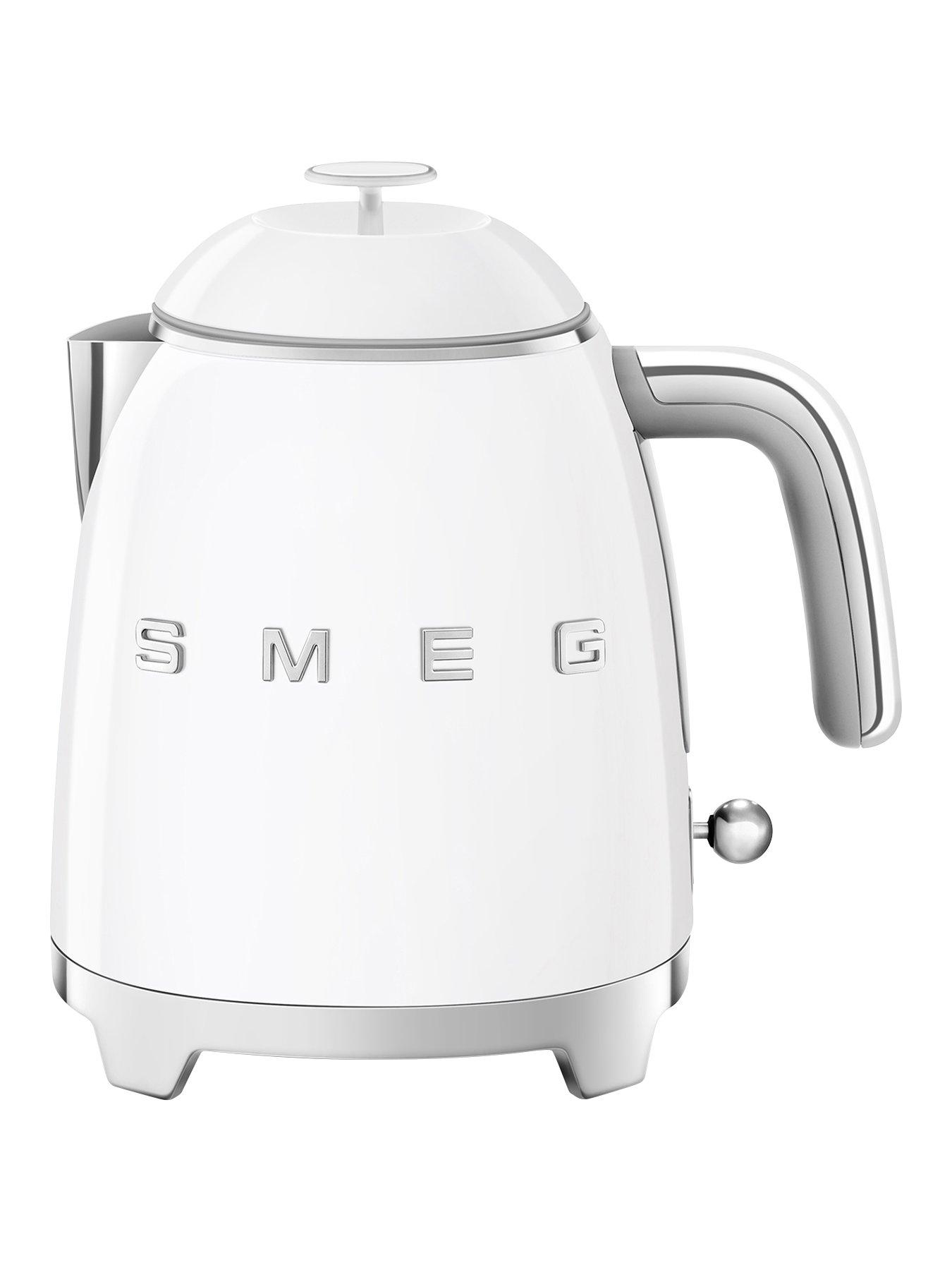 Product photograph of Smeg Klf05 Retro Style 0 8l Mini Kettle 1400w - White from very.co.uk