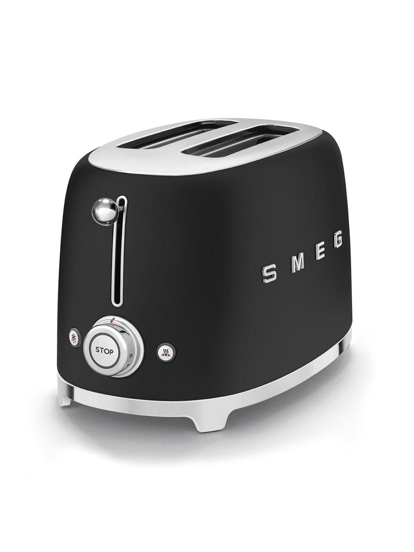 undefined TSF01 Retro Style 2 Slice Toaster, 950W - Matte Black
