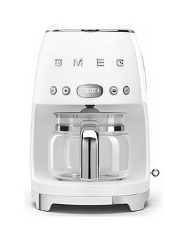 Product photograph of Smeg Dcf02 50 Rsquo S Retro Style Drip Coffee Machine Auto-start Mode Reuseable Filter Digital Display Anti-drip System Aroma Intensity Option 1 4 Litre Tank from very.co.uk