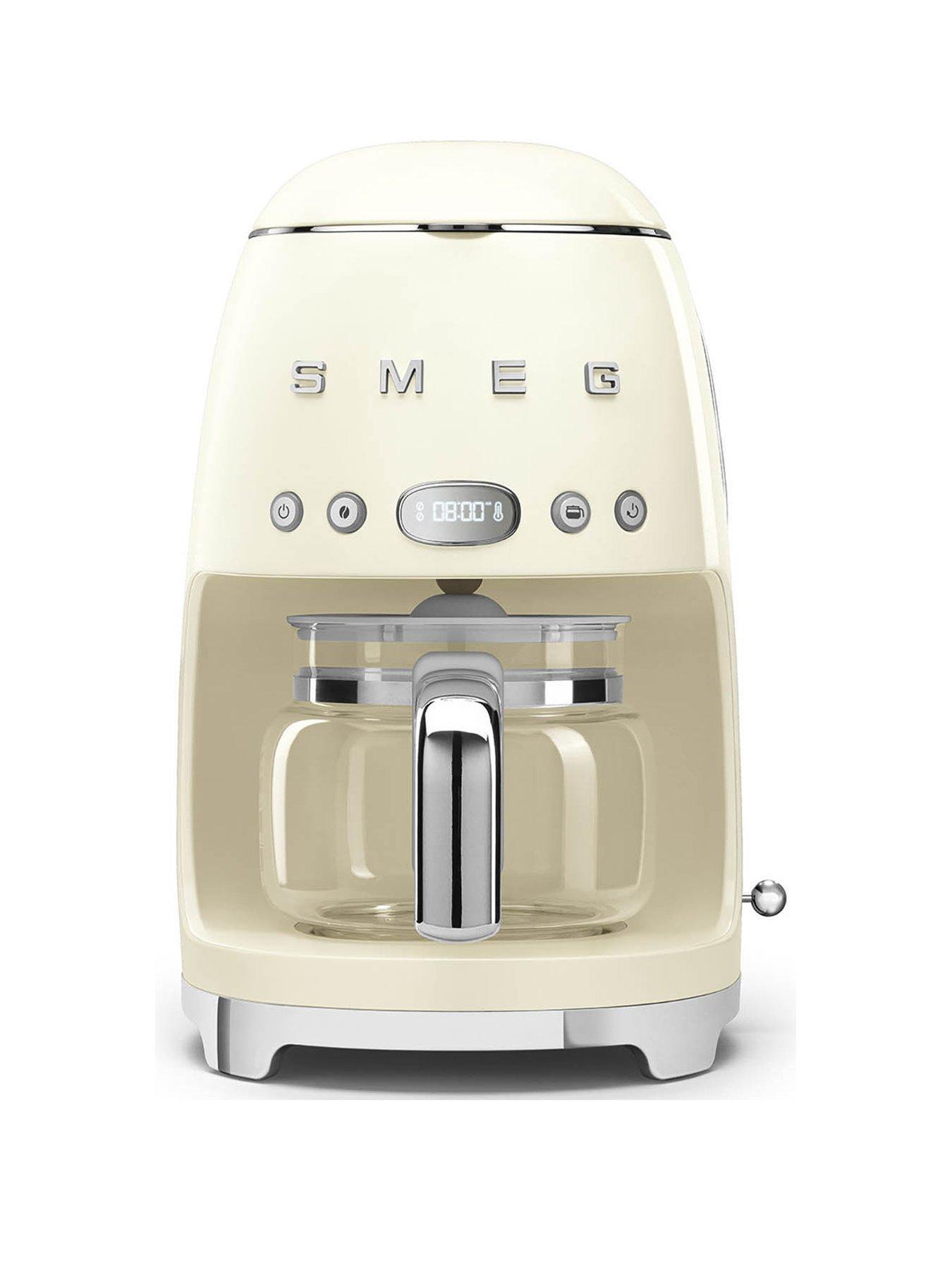 Product photograph of Smeg Dcf02 Retro Style Drip Coffee Machine 1 4 Litre Tank- Cream from very.co.uk