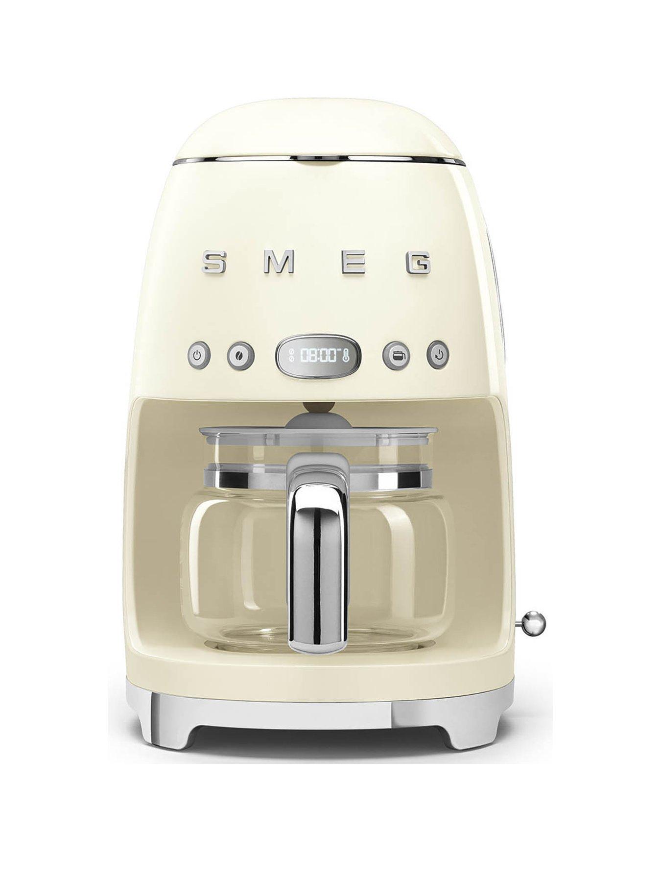 Image 1 of 6 of Smeg DCF02 Retro Style Drip Coffee Machine, 1.4 Litre Tank- Cream