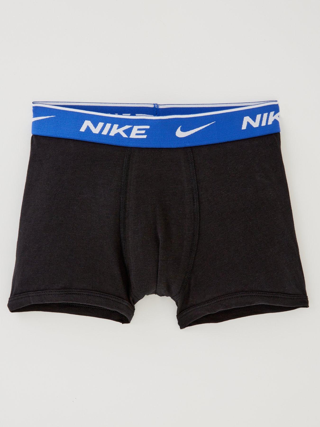 Nike Junior Boys 3 Pack Boxer Brief Underwear - Blue