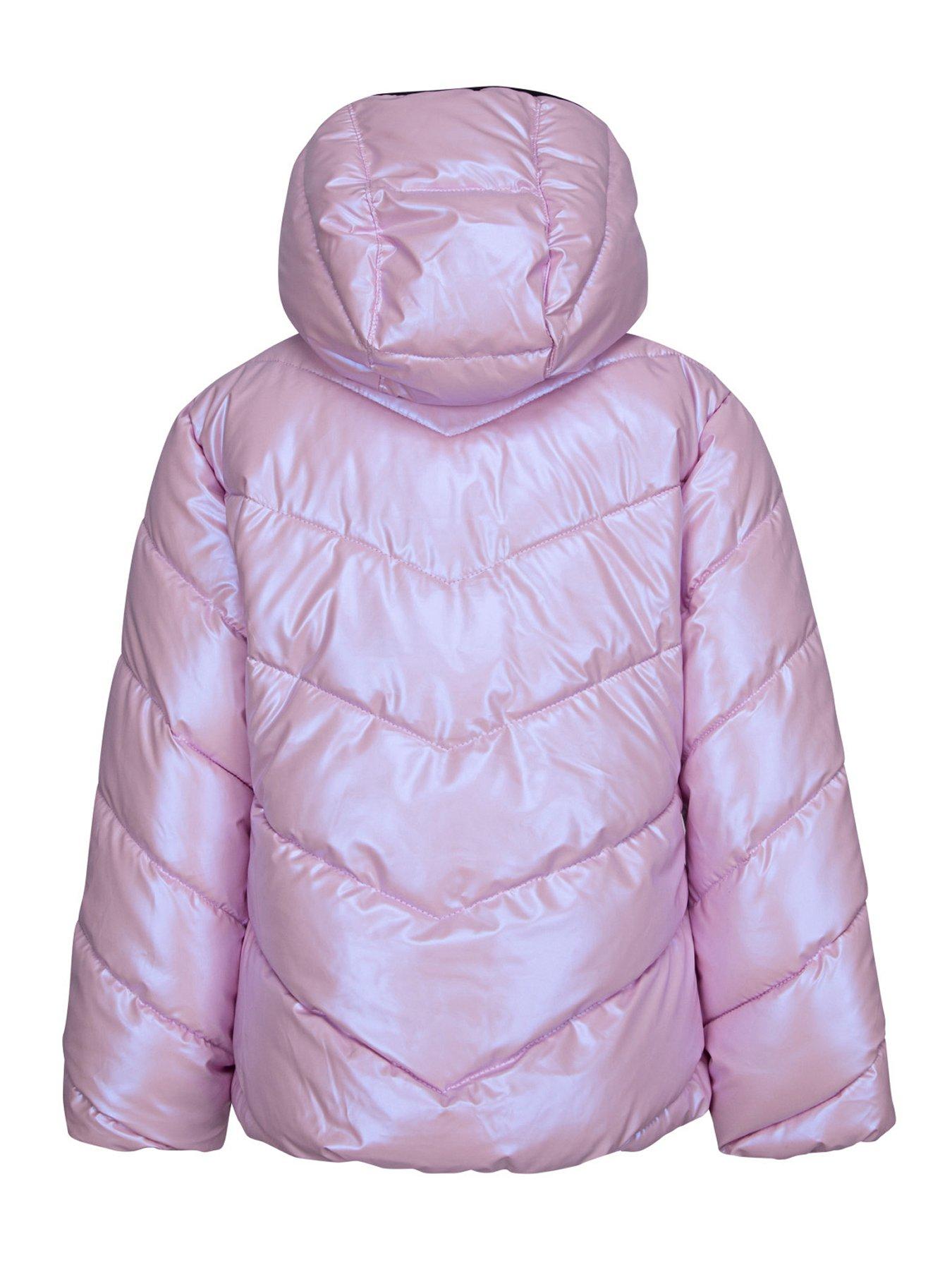 Nike Kids Girls Chevron Padded Outerwear Insulation Jacket - Light Pink ...