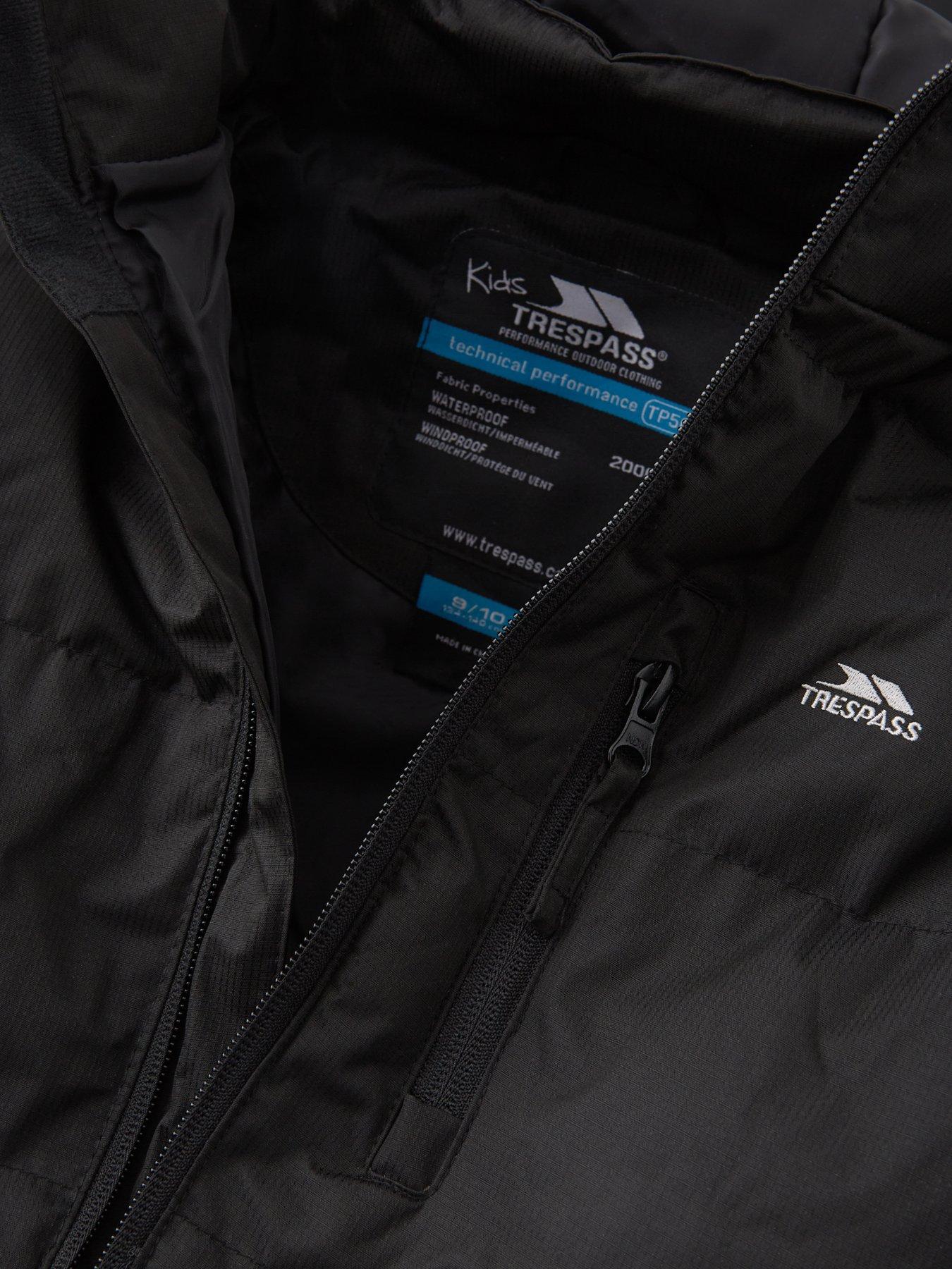 Trespass black padded on sale coat