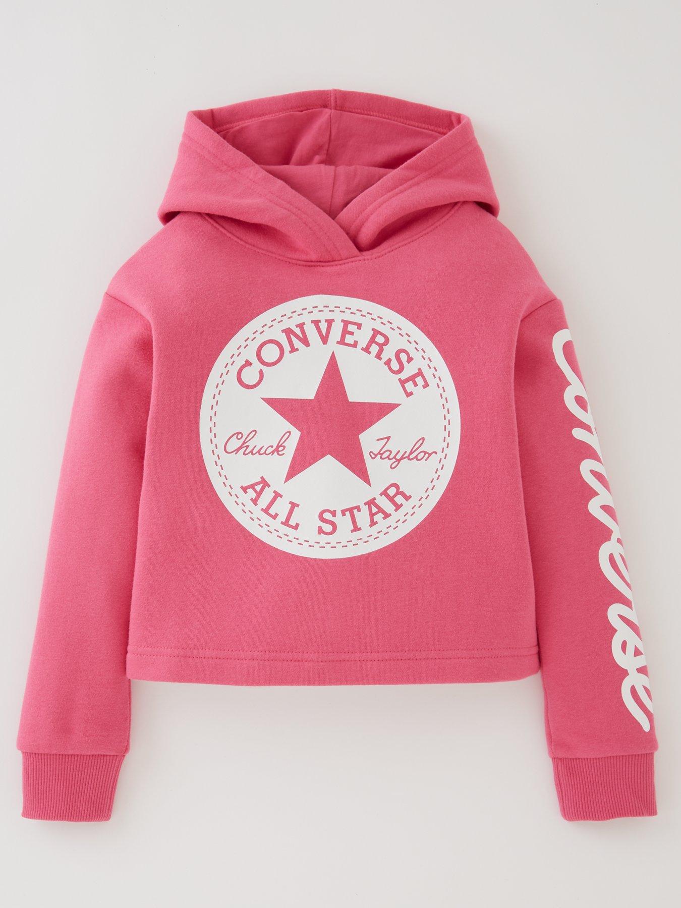 Converse on sale hoodie pink