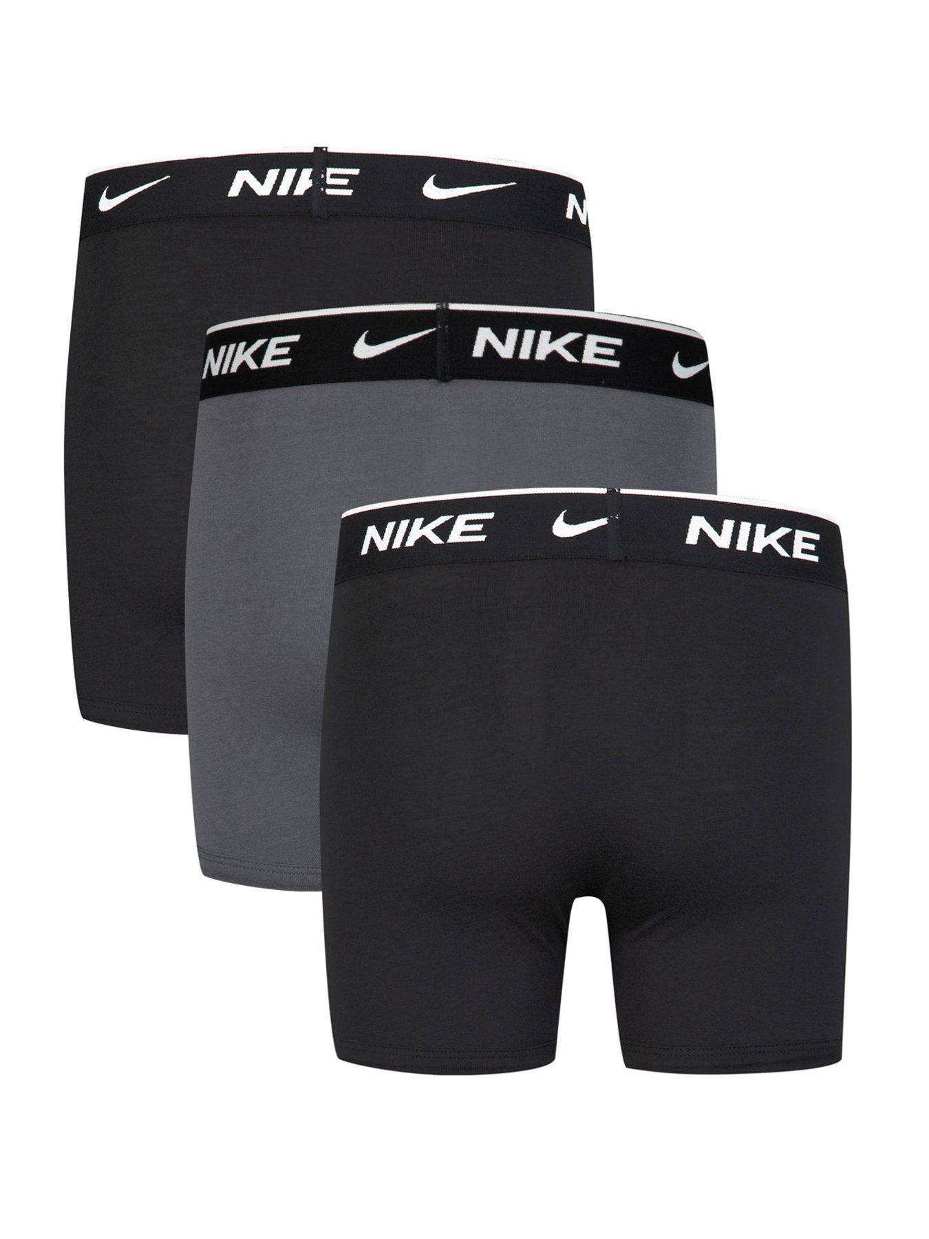 NIKE 3 PACK Men's S Flex Micro Dri-Fit Boxer Briefs Black Underwear NEW