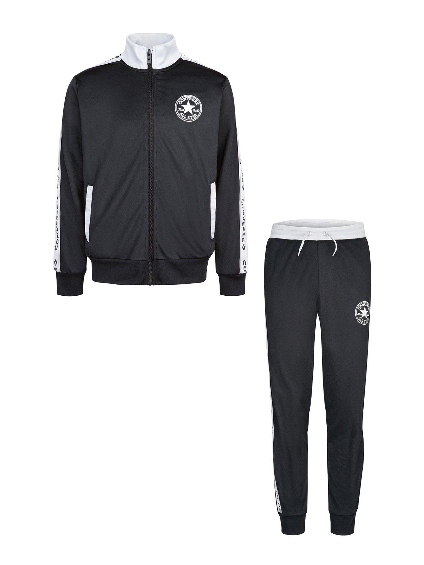 Mens black store converse tracksuit