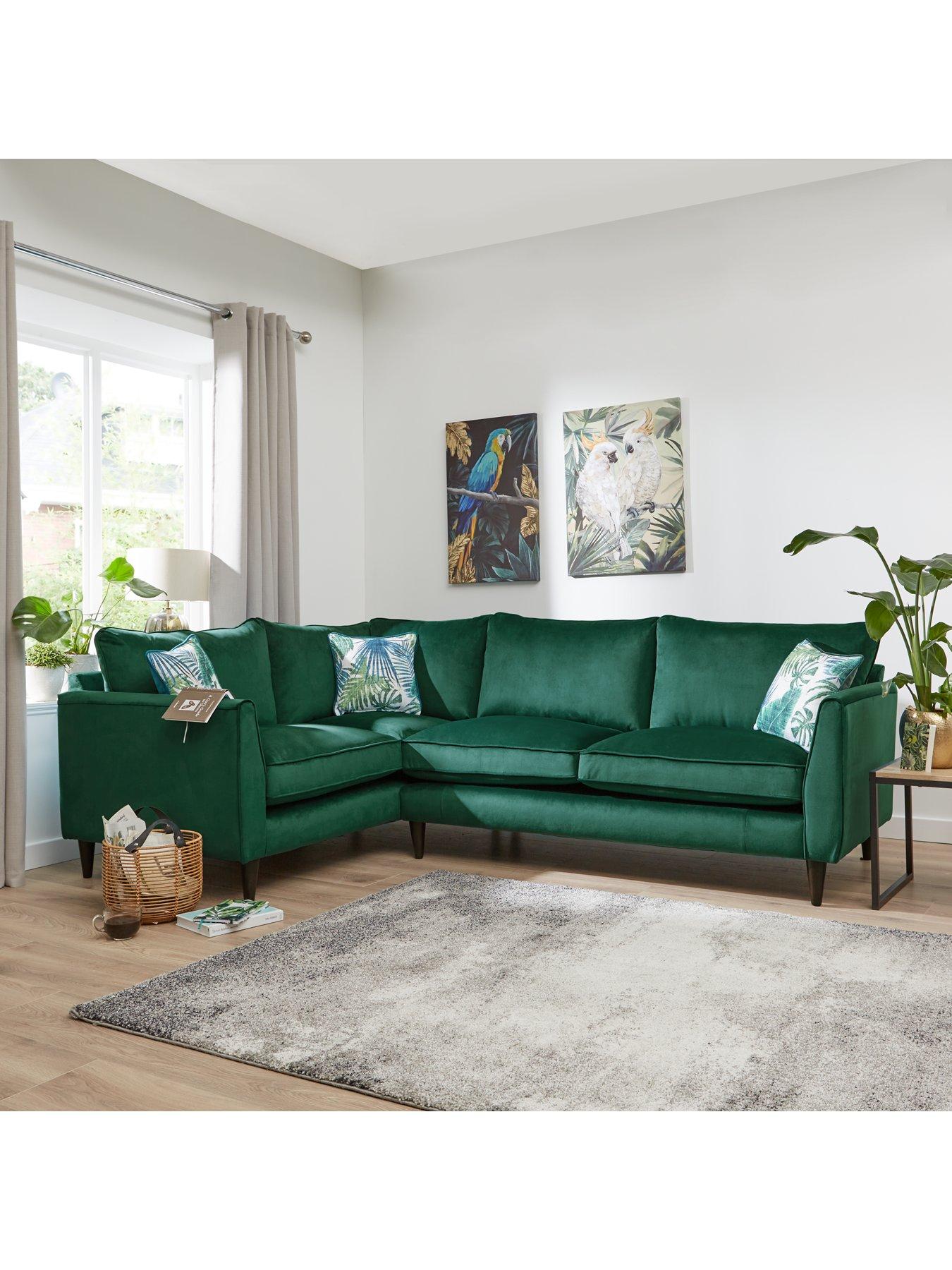 undefined Pasha Small Fabric Left Hand Chaise Sofa